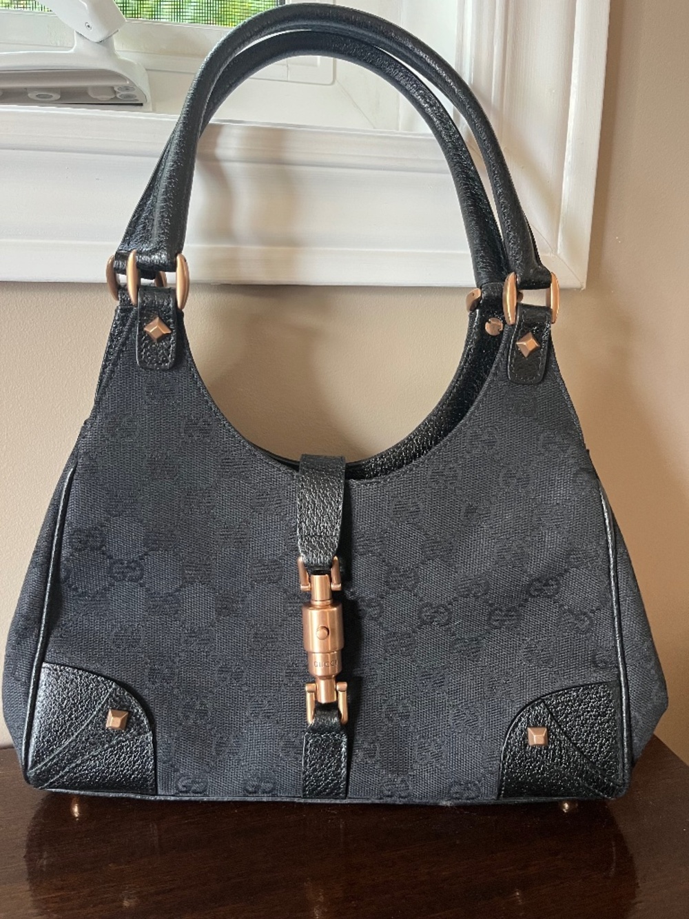 GUCCI Jaquie 1961 Double shoulder bag Black